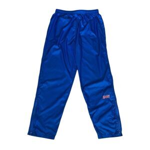 VTG Polo Sport Ralph Lauren Track Pants Mens Size L Blue Ankle Zip Mesh Unlined